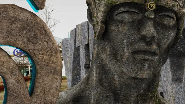 Close-up of the crowned head