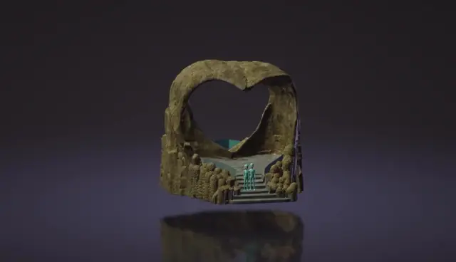3D model plastiky posuzovaný na obrazovce, jak se používá při 3D a VR návrhových prohlídkách