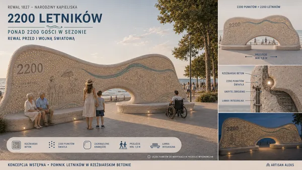 Rewal public space concept: 2200 letnikow
