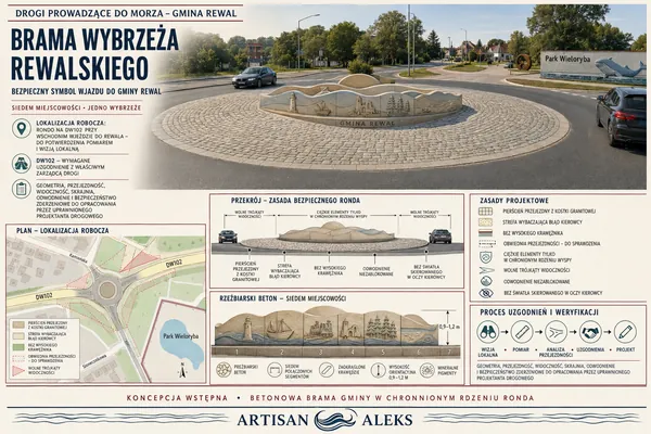 Rewal public space concept: brama wybrzeza