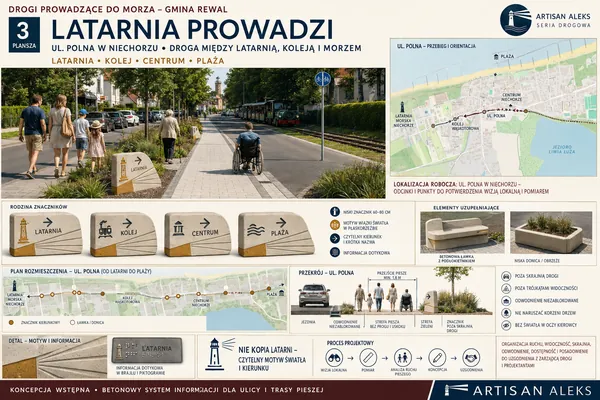 Rewal public space concept: latarnia niechorze