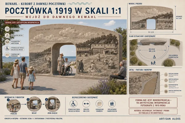 Rewal public space concept: pocztowka 1919