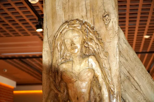 Mermaid relief close-up
