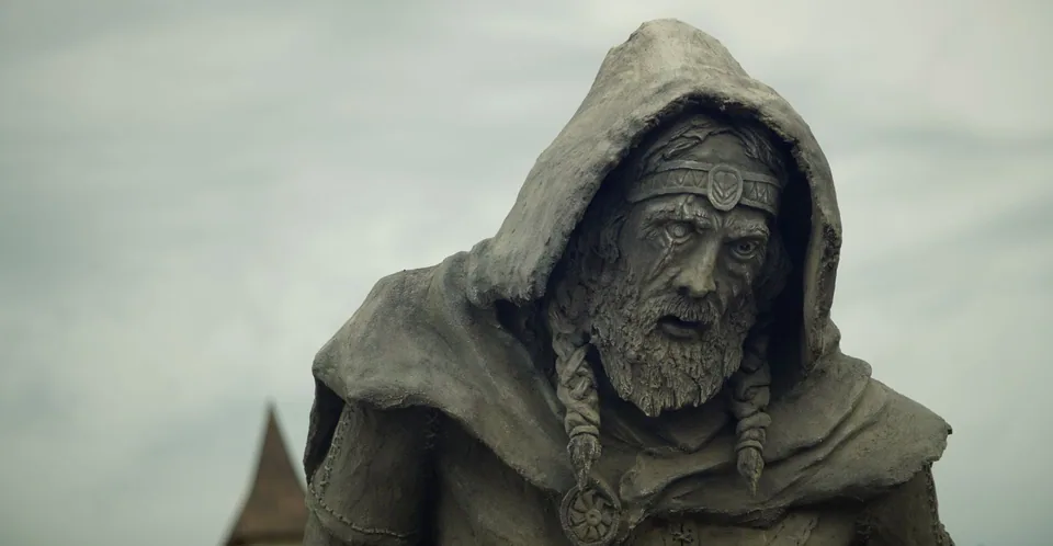Rūkantis vikingas sargas